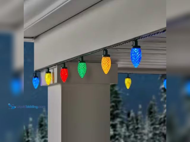 Lot 49-1541766 - (3-Pack) Home Accents Holiday 100 Count Multi-Colored Faceted C9 LED Lights, Model # 24RT3692415M, U...