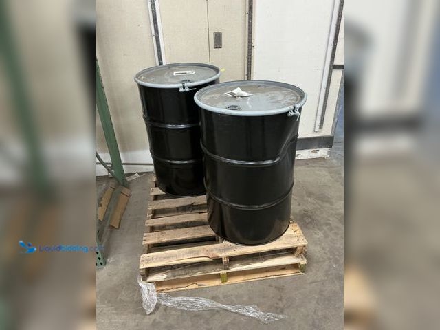 Lot 49-5396374 - 2pc 55gal Black Drums (2pack) Dusty, XL-1000 Asphalt Sealer Commercial Grade blacktop sealer both dr...