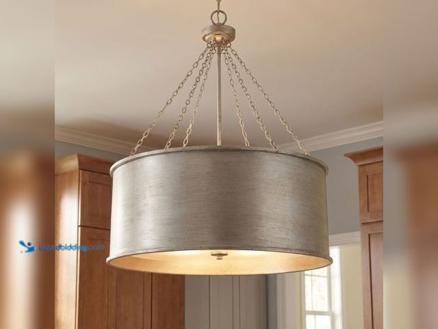 Lot 49-1632085 - Savoy House 25" Rochester 6-Light Pendant in Silver Patina (MSRP $1,044.00) New, Model # 82292025007...