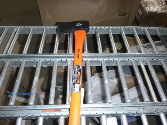 Lot 49-1519054 - Proxima 3.5lbs single bit axe with fiberglass handle, Slightly used, Scuffs/scratches, Rusty from us...