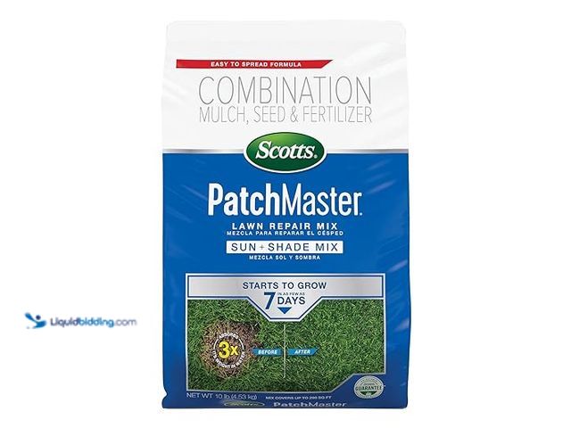 Lot 49-1518468 - Lot of 2 Scotts PatchMaster Lawn Repair Mix Sun + Shade Mix, Combination Grass Seed, Fertilizer, and...