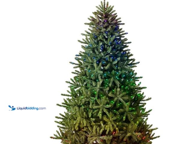 Lot 49-1542252 - Balsam Hill 7ft Pre-Lit Classic Blue Spruce - Artificial Christmas Tree with Twinkly Lights, Easy Pl...