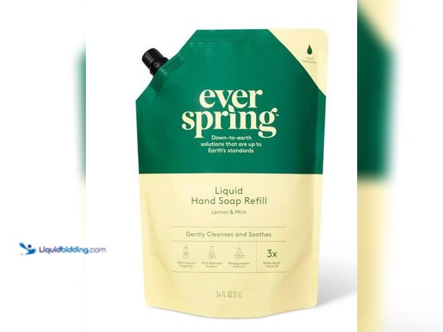 Lot 49-3566824 - Bulk Pack of Liquid Hand Soap Refill - 34 fl oz - Lemon & Mint - Everspring™, Unused