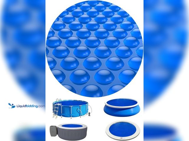 Lot 49-5487645 - BigXwell Solar Pool Cover 8 ft Round, Hot Tub Thermal Blanket 16 Mil, Heavy-Duty Bubble Blanket Reta...