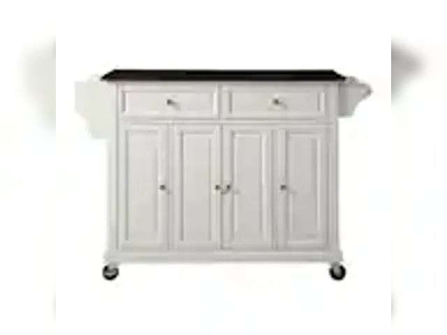 Lot 49-5438601 - CROSLEY FURNITURE
Full Size White Kitchen Cart . Item is Unused No top included