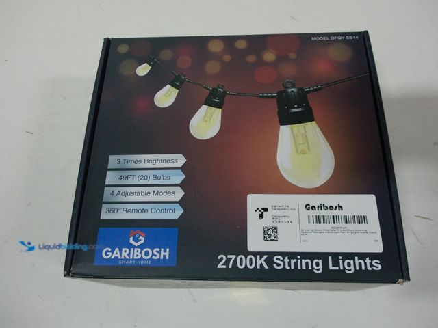 Lot 49-1555745 - Garibosh 50 Ft led outdoor string lights dimmerable edison shatterproof water proof patio lights out...