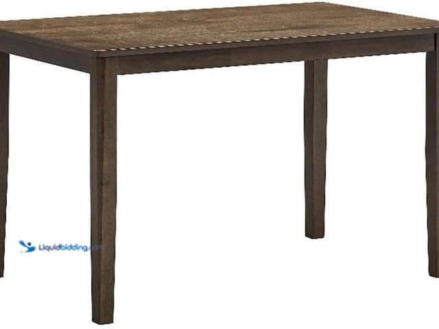 Lot 49-5572010 - Acme Damica Dining Table in Walnut. Model: 0196714006404 unused