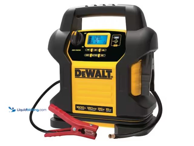 Lot 49-1575758 - DEWALT 1600 Peak Amp Jump Starter with Digital Compressor and USB Power Bank, Model # DXAEJ14, Sligh...
