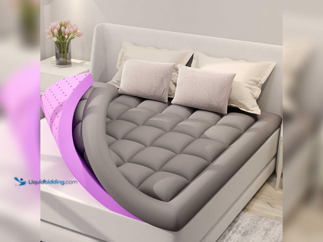 Lot 49-5484522 - BDEUS Dual Layer 5 Inch Memory Foam Mattress Topper Full Size, 2 Inch Gel Memory Foam Plus 3 Inch 14...