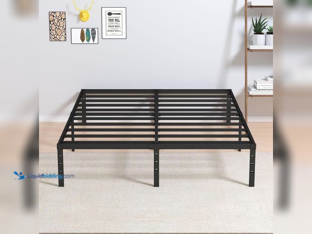 Lot 49-3631470 - Metal Bed Frame Queen Size - 14 Inch Heavy-Duty Platform Bed Frame No Box Spring Needed, Easy Assemb...