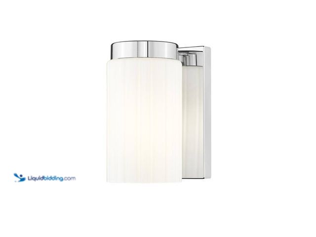 Lot 49-5477851 - Filament Design
Burk 1-Light Chrome Wall Sconce with Gloss Opal Glass Shade Unused