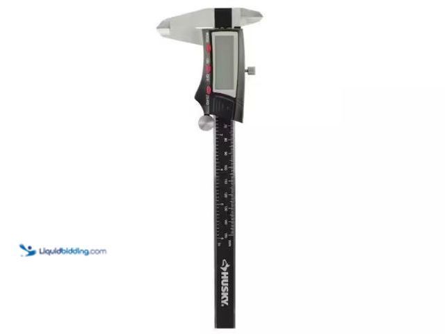 Lot 49-3615920 - Husky 6 in. 3-Mode Digital Fractional Caliper, Model # 1467H, Slightly used, Has attachments, Scuffs...