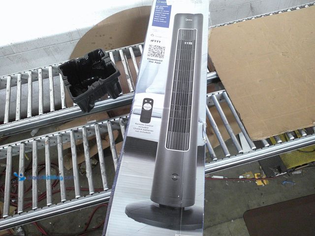 Lot 49-1516919 - Midea 42 in. 3-Speeds Tower Fan in Gray with Wi-Fi, Sleep Mode, 60° Oscillation, 7-Hours Timer, Arom...