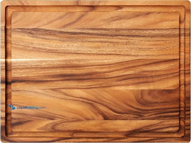 Lot 49-5406132 - Villa Acacia 24 x 18 Inch Extra Large Wood Carving Board with Juice Groove and Drip Channel - Heavy ...