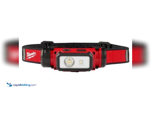Lot 49-5549802 - Milwaukee 600 Lumens LED REDLITHIUM Hard Hat Headlamp. Model # 2163-21. Unused