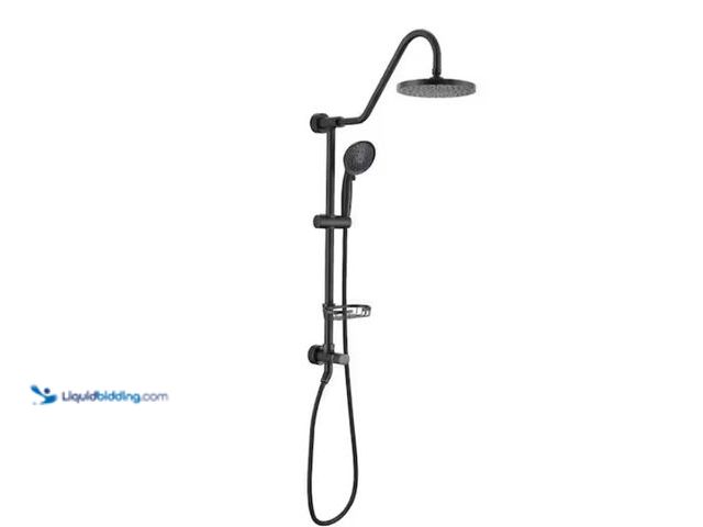 Lot 49-1519021 - Magic Home 5-Spray Patterns with 2.5 GPM 8 in. Wall Mount Single Double Shower Heads Shower System i...