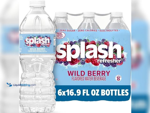 Lot 49-3565503 - SPLASH REFRESHER Flavored Water Bottles, Wild Berry Flavor - 6-Pack, 16.9 Fl Oz - Refreshing Flavore...