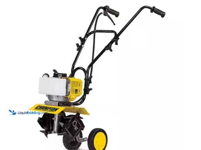 Lot 49-1622429 - Champion Power Equipment 9.5 in. 43cc Portable Gas Garden Tiller Cultivator, Model # 100882, Slightl...