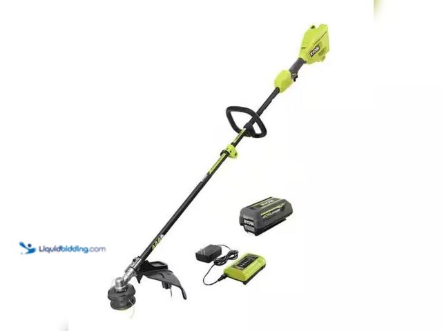 Lot 49-2005462 - RYOBI 40V 15 in. Expand-It Cordless Battery Attachment Capable String Trimmer with 4.0 Ah Battery an...