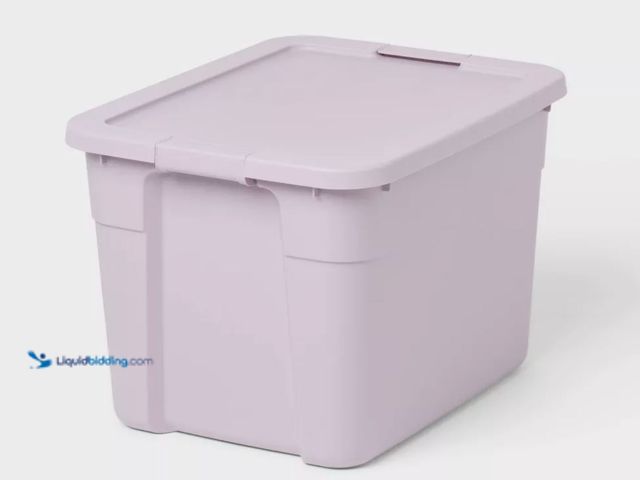 Lot 49-2001436 - Lot of (3) Brightroom 20gal Latching Storage Totes with Lids, Model # 94685839, Unused, Lids include...
