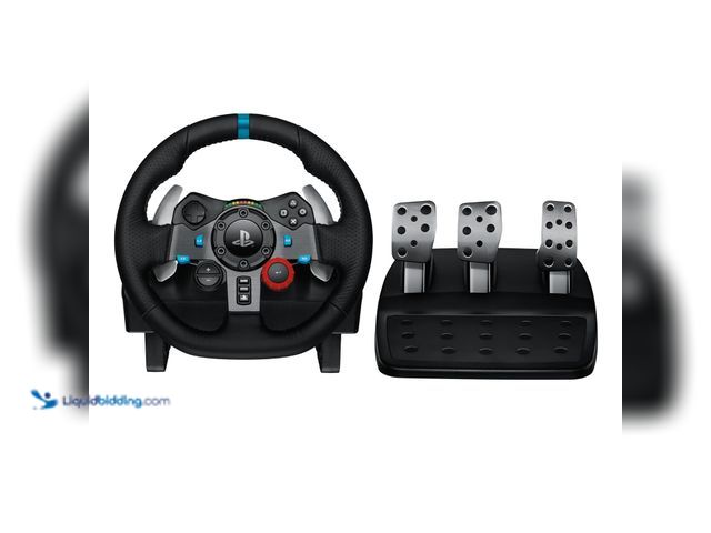 Lot 49-5476147 - Logitech G29 Driving Force Racing Wheel and Floor Pedals, Real Force Feedback, Stainless Steel Paddl...