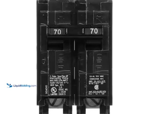 Lot 49-2006563 - Siemens 70 Amp 2-Pole Type QP Circuit Breaker, Model # US2:Q270P, Unused, Factory packed.  Ref#PA072...
