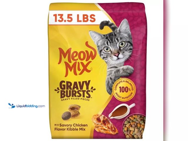 Lot 49-5543078 - Meow Mix Burst Chicken Gravy Flavor Dry Cat Food - 13.5lbs. Best Before 06/2027. New