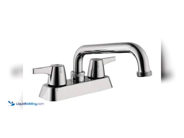 Lot 49-1931936 - Glacier Bay Aragon 4 in. Centerset 2-Handle Laundry Faucet in Chrome, Model # HD67849-0A01, Unused. ...
