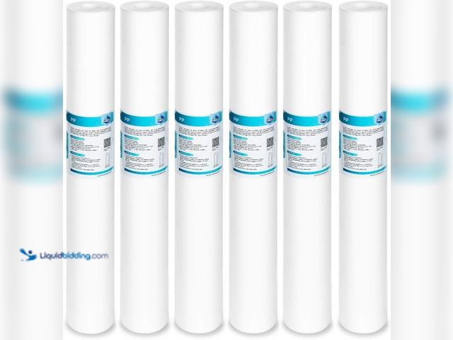 Lot 49-5554326 - Membrane Solutions 5 Micron 20"x2.5" Polypropylene Sediment Water Filter | 20 inch Whole House Pre-F...