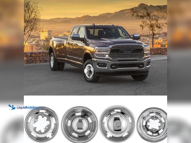 Lot 49-5460750 - Wensdy 4pcs 17" Polished Stainless Steel Dually Wheel Simulators 8 Lug 5 Holes Cover Hupcaps,Bolt On...