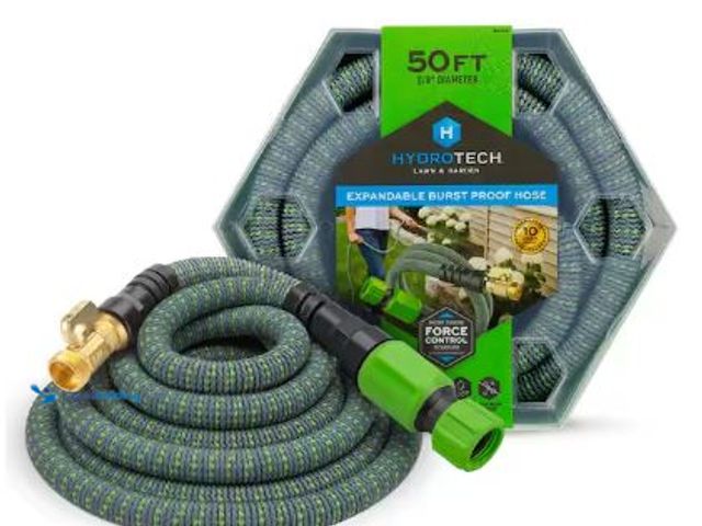 Lot 49-1517160 - Hydrotech
5/8 in. Dia. x 50 ft. Expandable Garden Water Hose, Model # 8989, Unused  Ref#HDSR-0710
