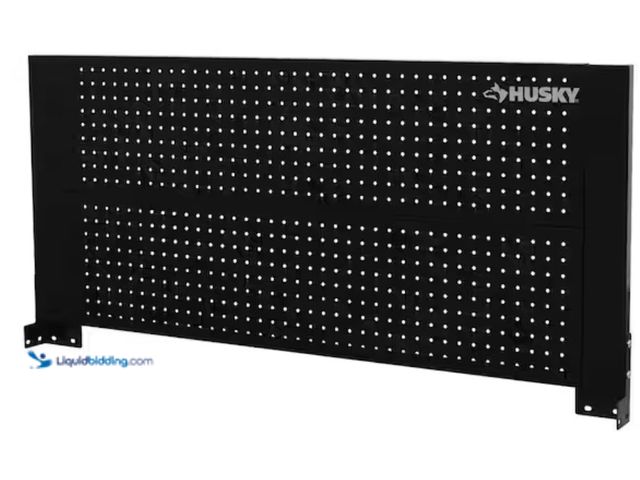 Lot 49-1631061 - Husky 46 in. Black Steel Pegboard Attachment, Model # H46PEGBOARDBLK-TL, New. (NOTE: Factory packed....