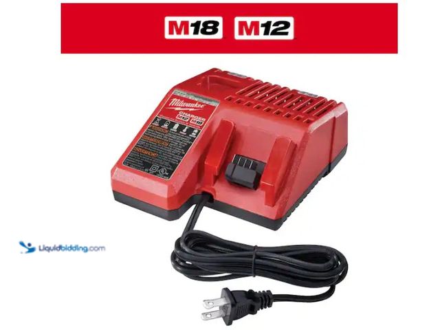 Lot 49-5574187 - Milwaukee
M12 and M18 12-Volt/18-Volt Lithium-Ion Multi-Voltage Battery Charger. Model # 48-59-1812...