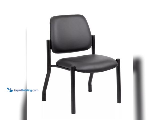 Lot 49-2001087 - Boss Office Products 300lbs Weight Capacity Guest Chair Antimicrobial Black - Boss Office Products, ...