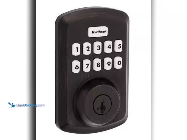 Lot 49-3472090 - Kwikset Powerbolt 250 10-Button Keypad Venetian Bronze Transitional Electronic Deadbolt Door Lock Mo...