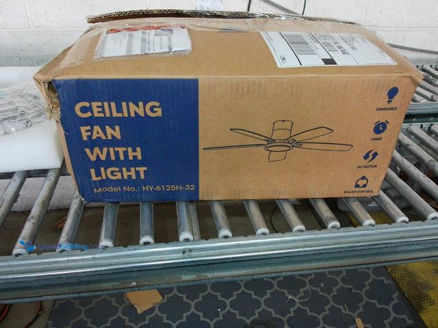 Lot 49-1550512 - 32 in. Indoor Brushed Nickel Ceiling Fan with Dimmable LED Light and Remote Control for Small Bedroo...