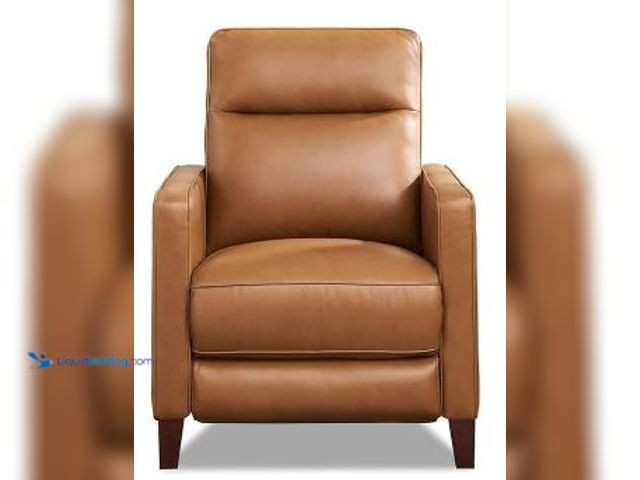Lot 49-1517188 - Hydeline Top Grain Leather Ashby Power Zero Gravity Recliner with Power Headrest, Cognac, Memory Foa...