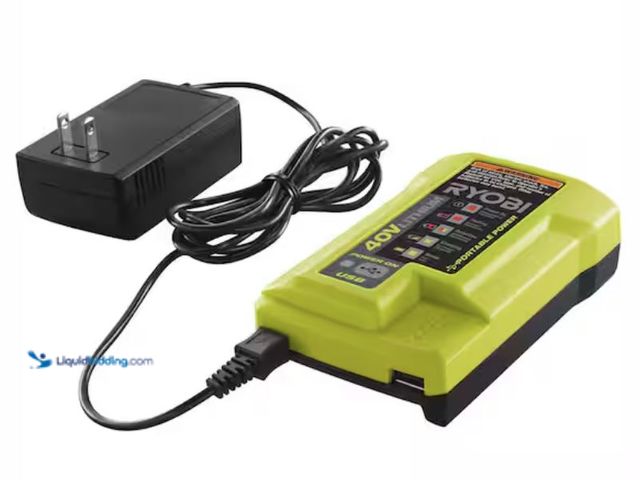 Lot 49-2005772 - RYOBI 40V Lithium-Ion Charger with USB Port, Model # OP403A, Unused, Has attachments, Powers on.   R...