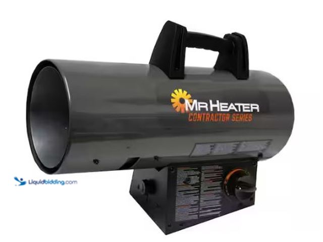 Lot 49-1577147 - Mr. Heater Contractor Series 60,000 BTU Forced Air Propane Outdoor Space Heater with 10 ft. Hose and...