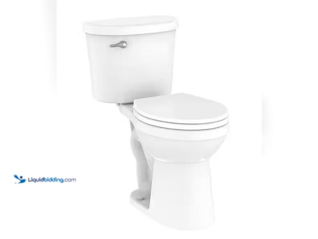 Lot 49-2005536 - Gerber Maxwell Choice 12 in. Rough-in 2 Piece 1.28 GPF Single Flush Round Chair Height Toilet in Whi...