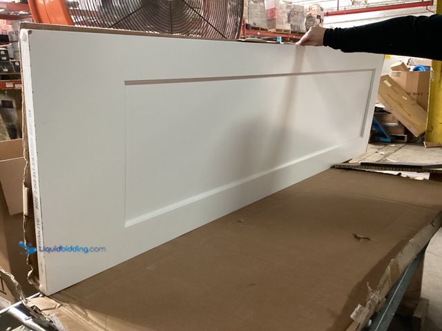 Lot 49-1630915 - 80in x 24in White Single Panel Wooden Sliding Door Slab, Slightly Used, NOTE: Scuffs and Scratches, ...
