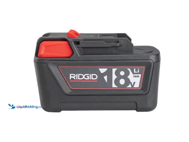 Lot 49-1624346 - RIDGID 18-Volt 5.0 Ah Advanced Lithium Ion Rechargeable Battery Model # 56518, Unused, Powers On  Re...