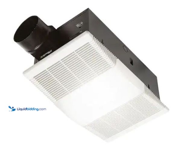 Lot 49-1569067 - Broan-NuTone 80 CFM Ceiling Bathroom Exhaust Fan with Light and 1300-Watt Heater, Model # 765H80L, U...