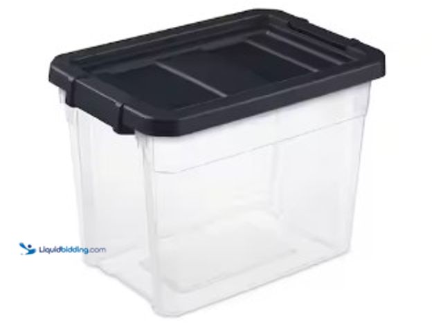 Lot 49-2025339 - Lot of (3) Sterilite 30-Qt. Stacker Box - Ink Lid, Model # 14734K06, MSRP $44.94, Unused, Includes l...