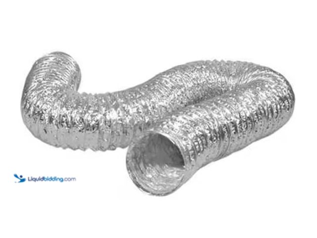 Lot 49-1627487 - Everbilt 6 in. x 25 ft. Flexible Aluminum Foil Duct Model # EVER002, Unused  Ref#Bin0716