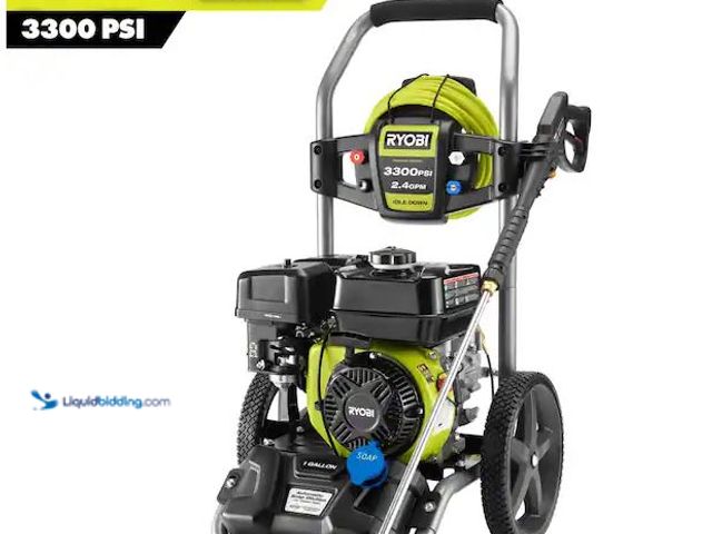 Lot 49-1568566 - RYOBI 3300 PSI 2.4 GPM Cold Water Gas Pressure Washer with 212cc Engine Model # RY80589, Slightly Us...