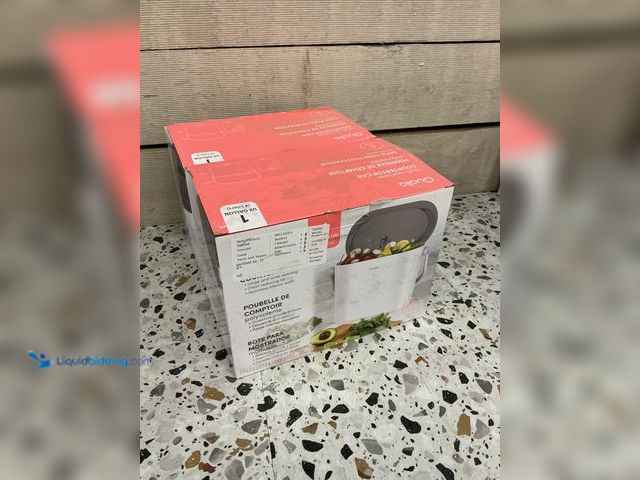 Lot 49-5489183 - QTY 2 - Qualia Multi-Purpose Countertop Compost Bin | 4L / 1 Gal ABS Plastic Slim Shape. Model #8100...