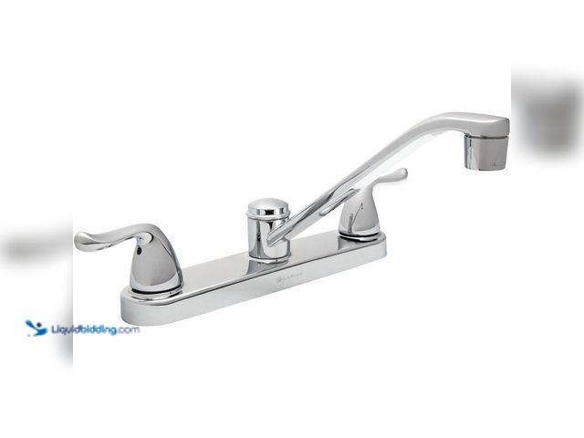 Lot 49-3617612 - Glacier Bay Constructor Double Handle Standard Kitchen Faucet in Chrome - Unused Model 8938529884035...