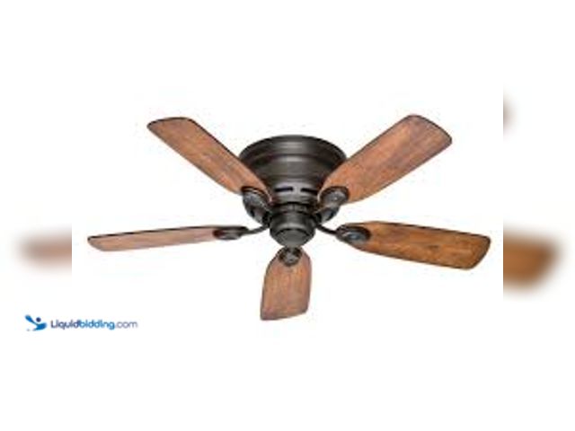 Lot 49-5415399 - Hunter Low Profile IV 42 in. Indoor New Bronze Ceiling Fan For Bedrooms. Model # 51061. Unused.