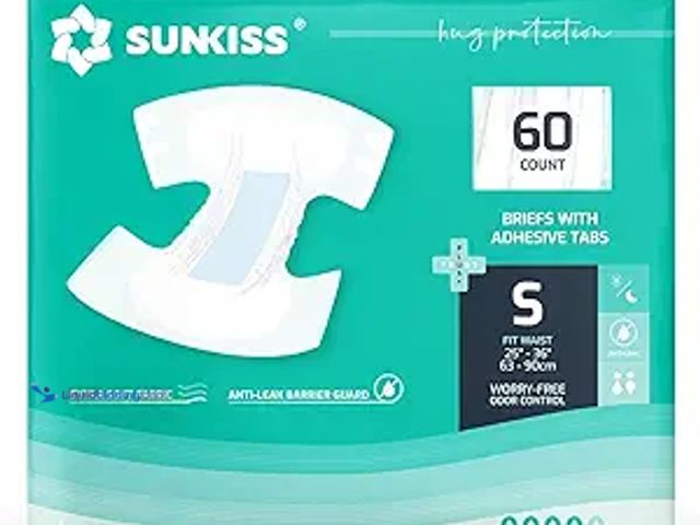 Lot 49-1572168 - SUNKISS Trust Plus Adult Diapers with Maximum Absorbency, Unisex Disposable Incontinence Briefs with...